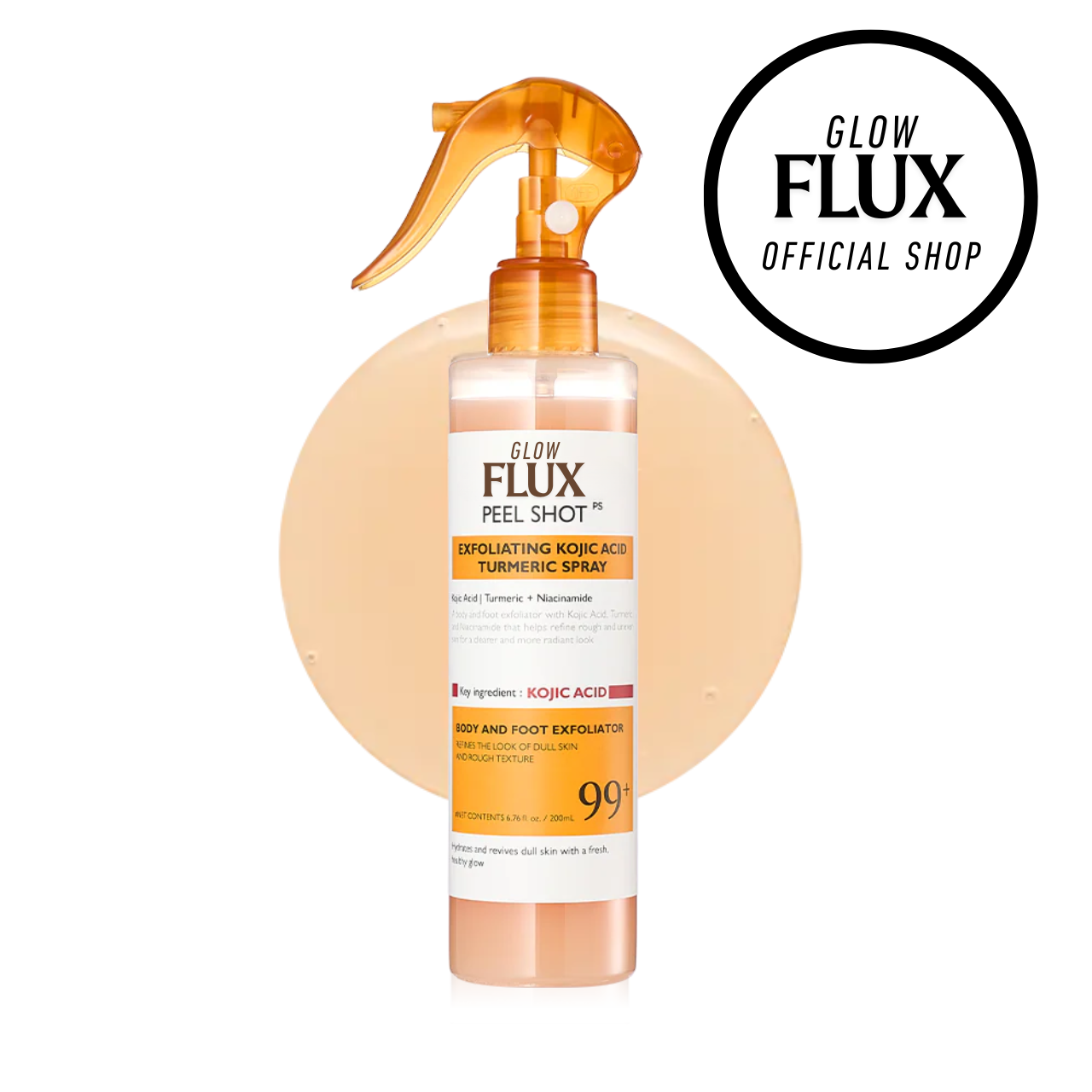 GlowFlux Peel Shot Keratin Care Kojic Acid Tumeric Spray